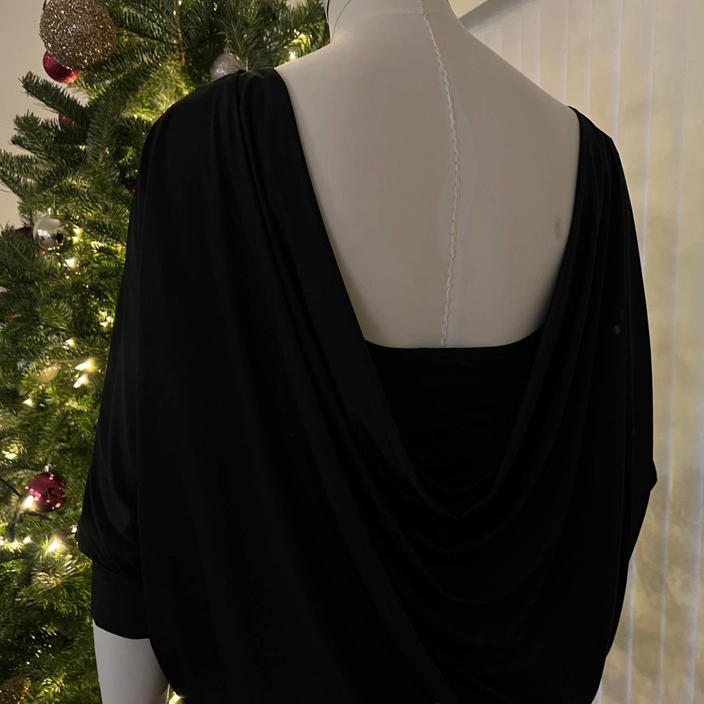 BCBGeneration Black Ruched Dress Size Medium - Picture 5 of 16